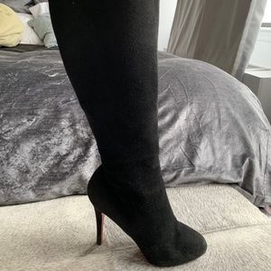 Christian Louboutin Black Suede Botalili Boot